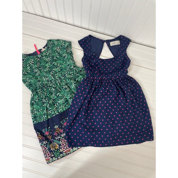 Abercrombie & Fitch Other - Crewcuts & Abercrombie and Fitch Green & Navy Polka Dot Dress Girls SET Sz 7yo